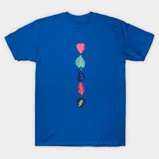Tropical colorful leaves vertical T-Shirt